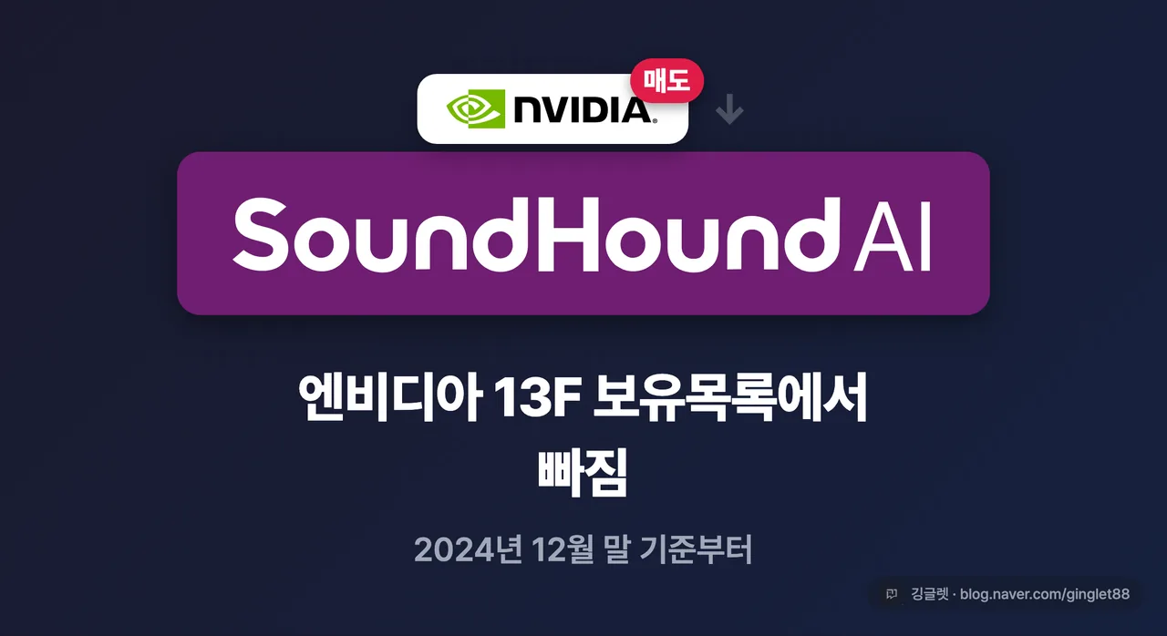 사운드하운드AI(SOUN) — 엔비디아 13F 보유목록에서 빠짐(2024년 12월 말 기준부터)