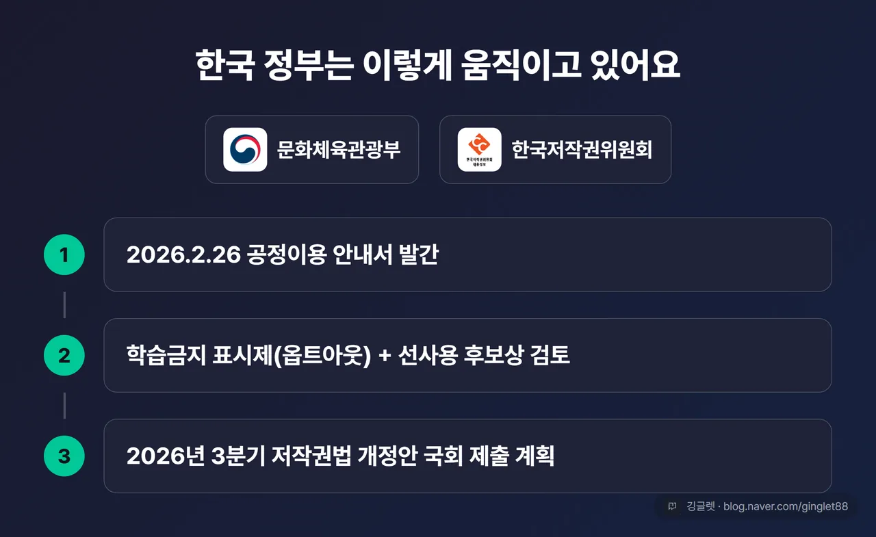 한국 정부 대응 카드