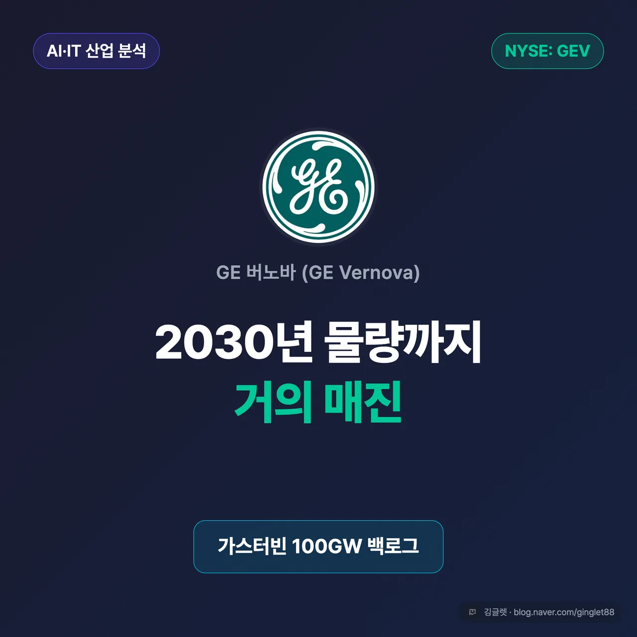 GE 버노바, 가스터빈 2030년 물량까지 거의 매진